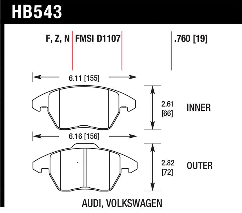 Hawk Performance hawkHB543N.760
