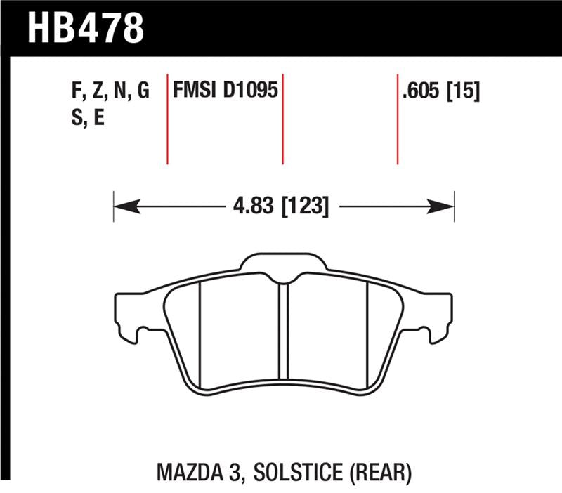 Hawk Performance hawkHB478F.605