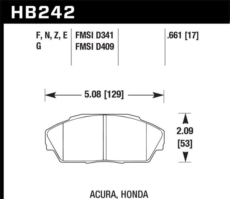Hawk Performance hawkHB242G.661 - Image 2