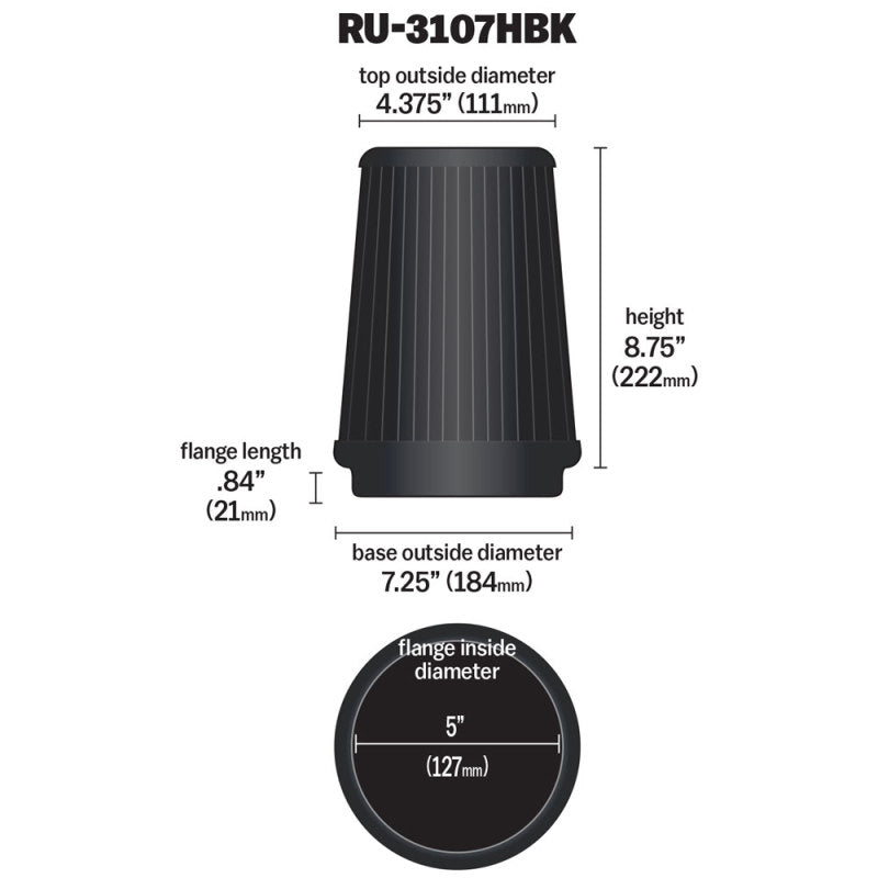 K&N Engineering knnRU-3107HBK - Image 3