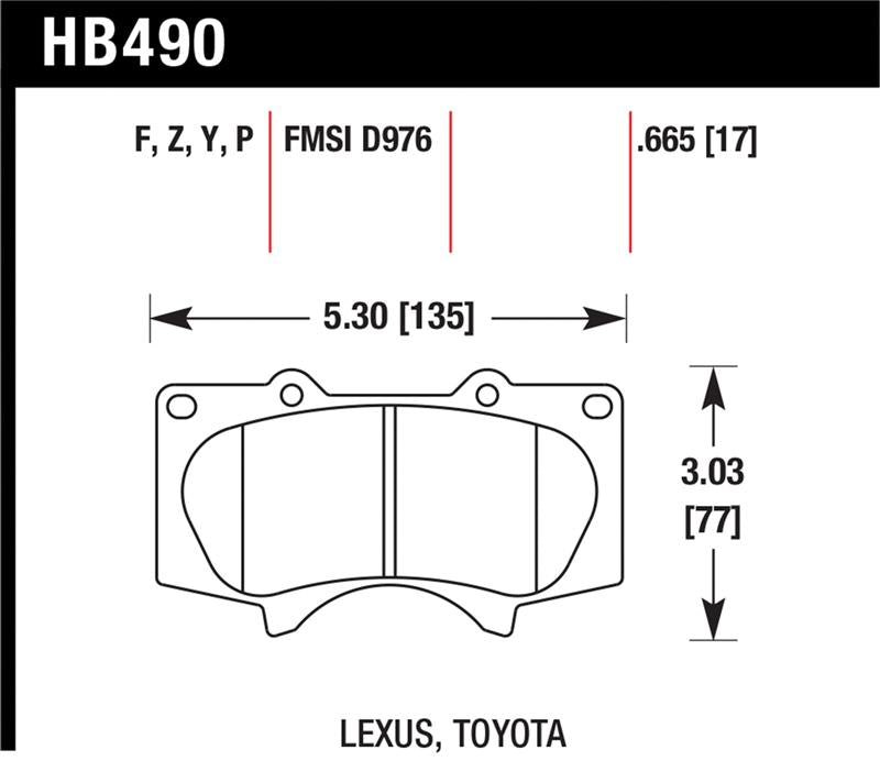 Hawk Performance hawkHB490F.665