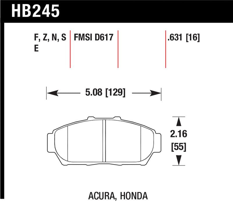 Hawk Performance hawkHB245F.631