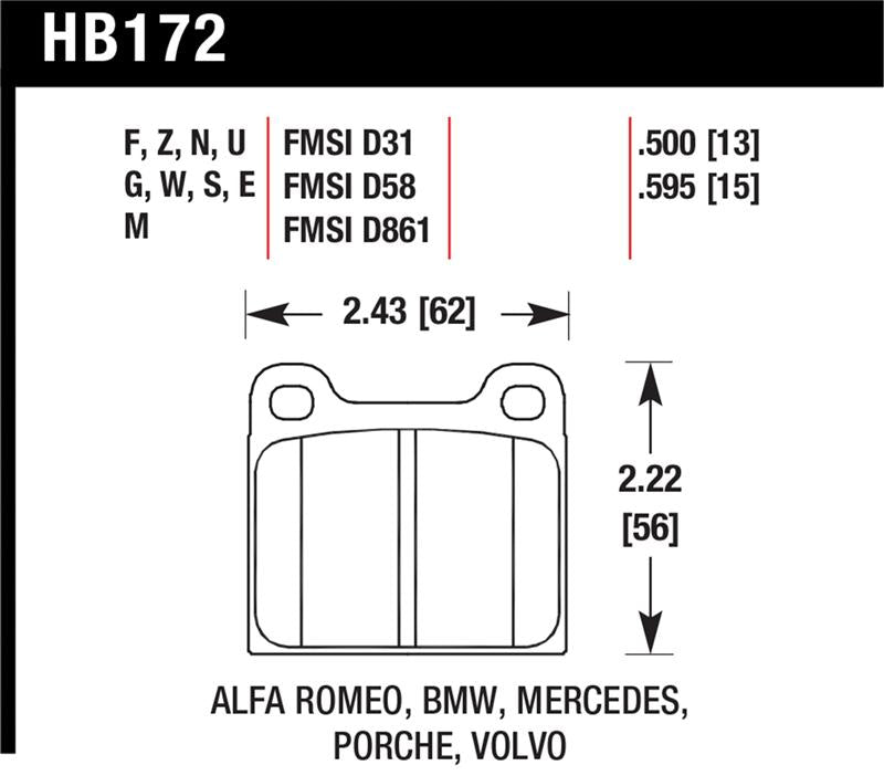 Hawk Performance hawkHB172F.595