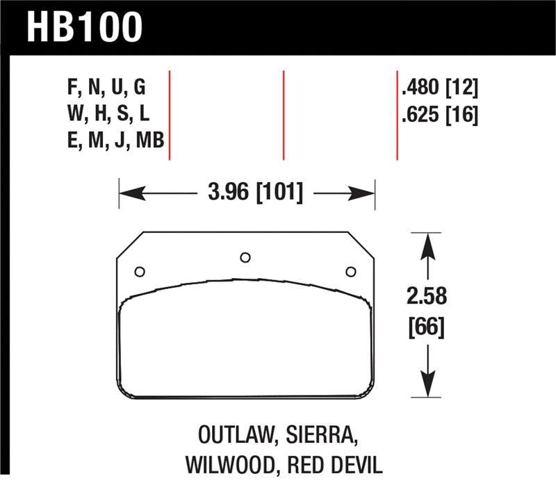 Hawk Performance hawkHB100F.480