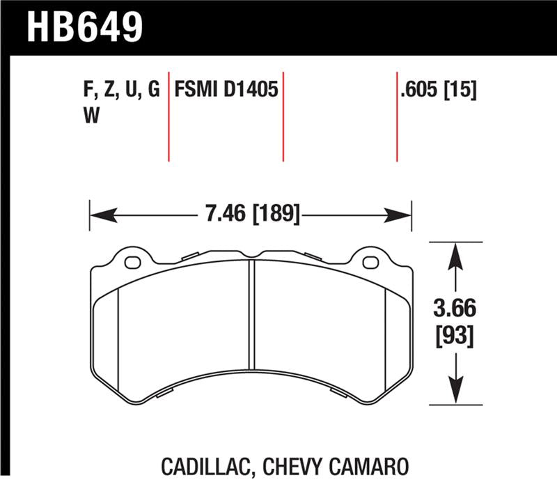 Hawk Performance hawkHB649F.605