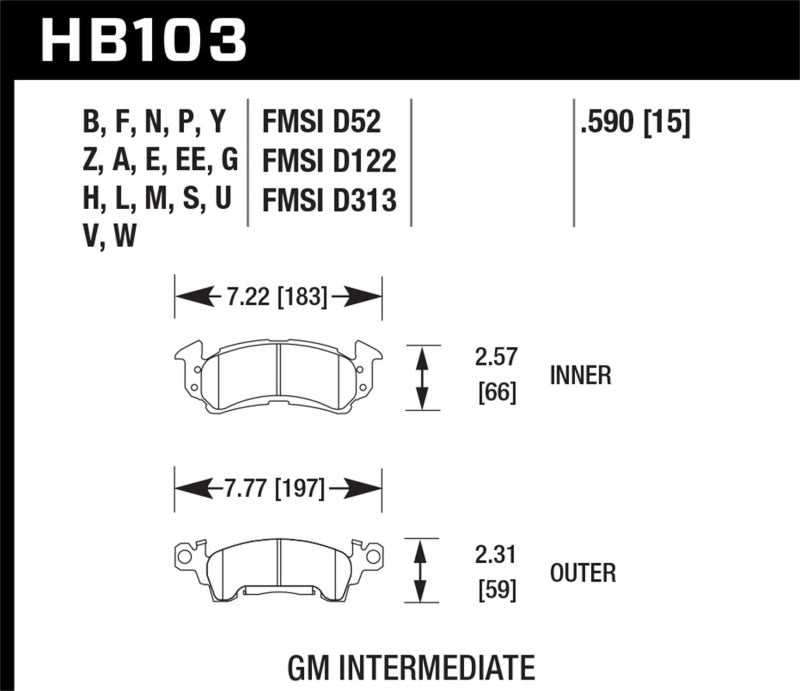 Hawk Performance hawkHB103N.590 - Image 2
