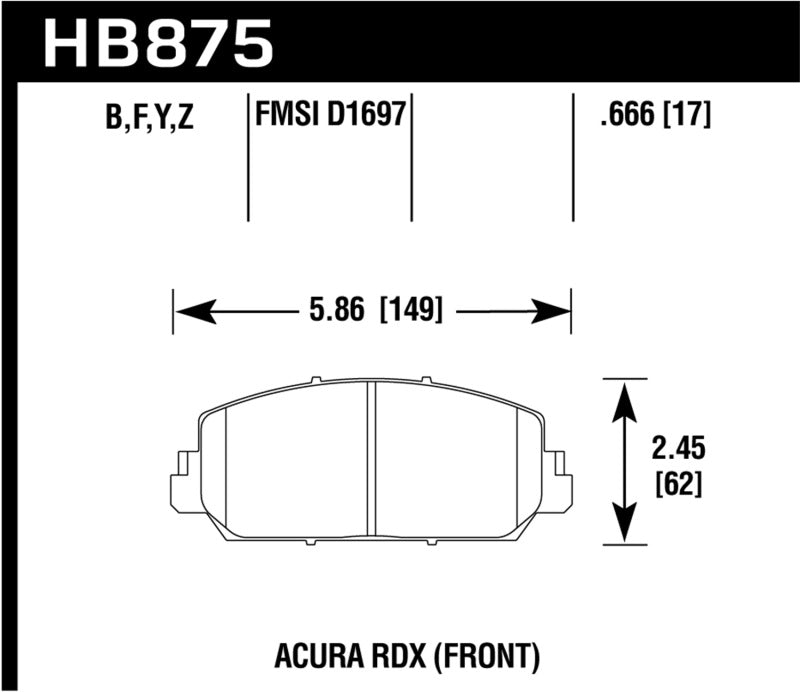 Hawk Performance hawkHB875B.666 - Image 2