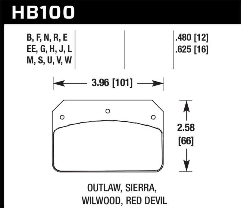 Hawk Performance hawkHB100F.480 - Image 2