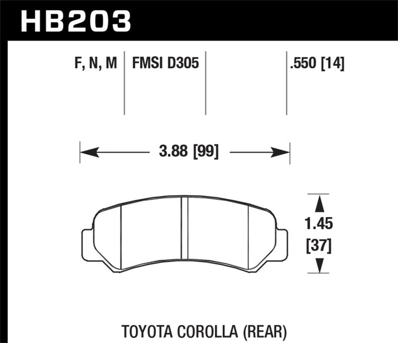 Hawk Performance hawkHB203F.550 - Image 3