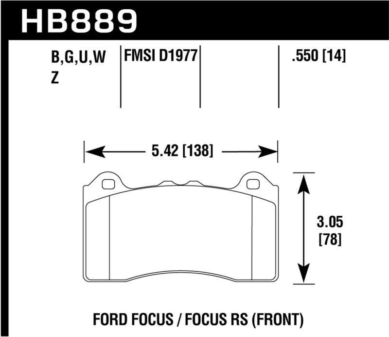 Hawk Performance hawkHB889N.550 - Image 2
