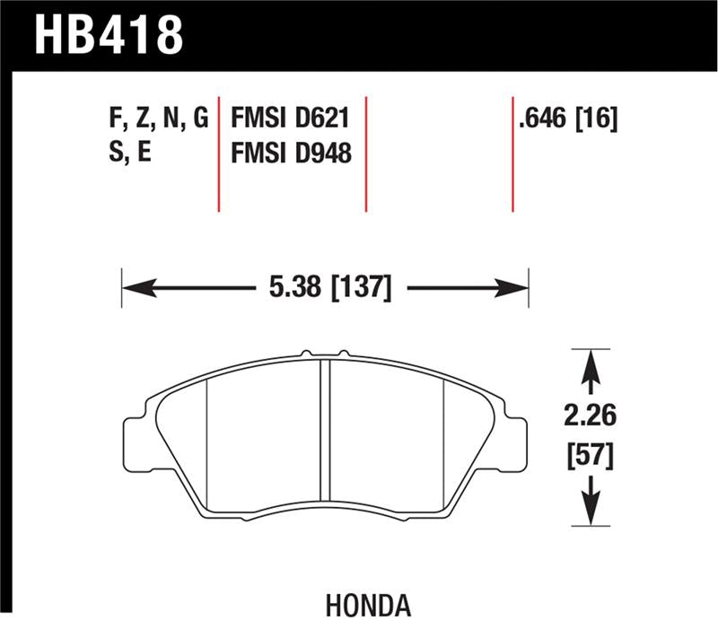 Hawk Performance hawkHB418G.646