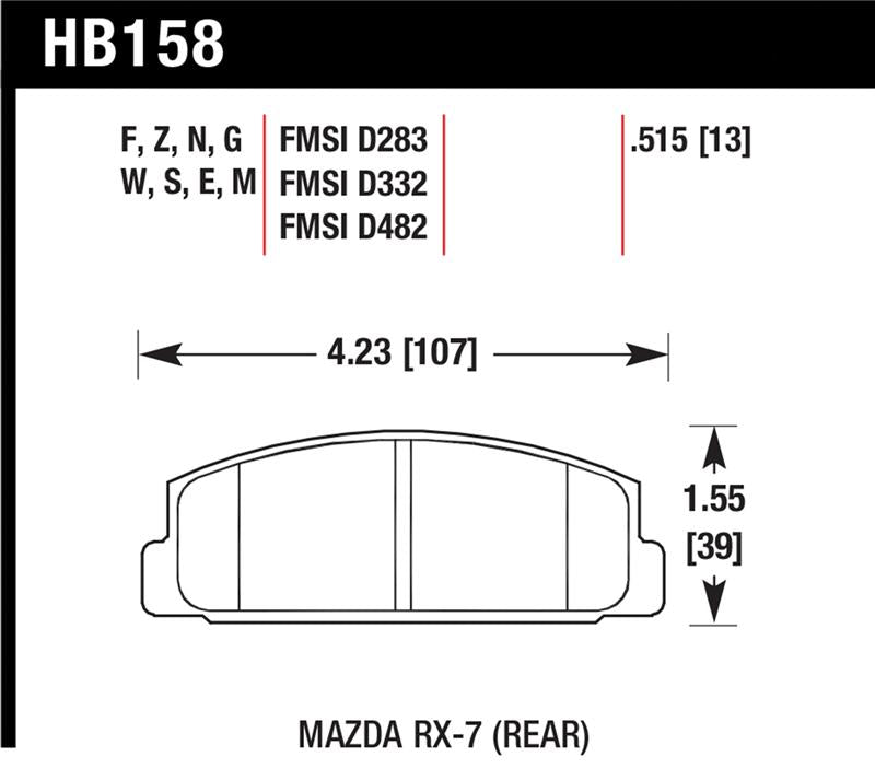 Hawk Performance hawkHB158E.515